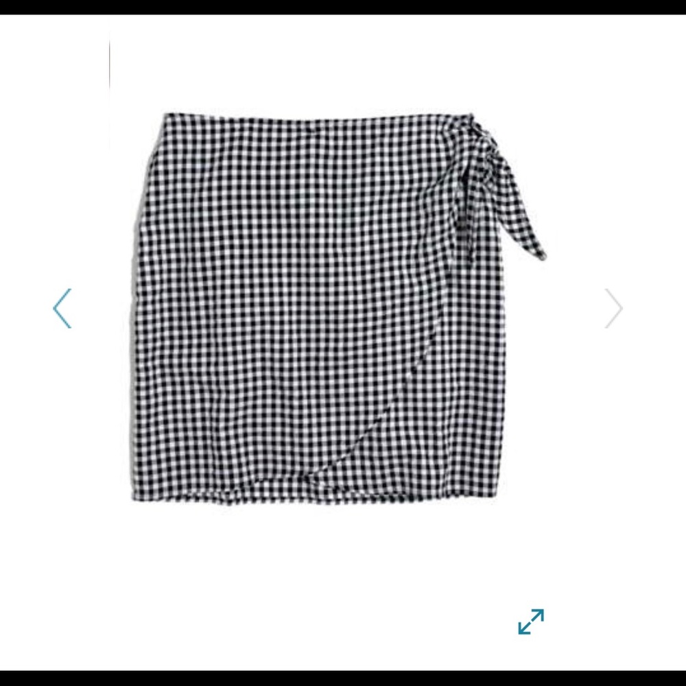 Madewell Wrap Gingham Skirt